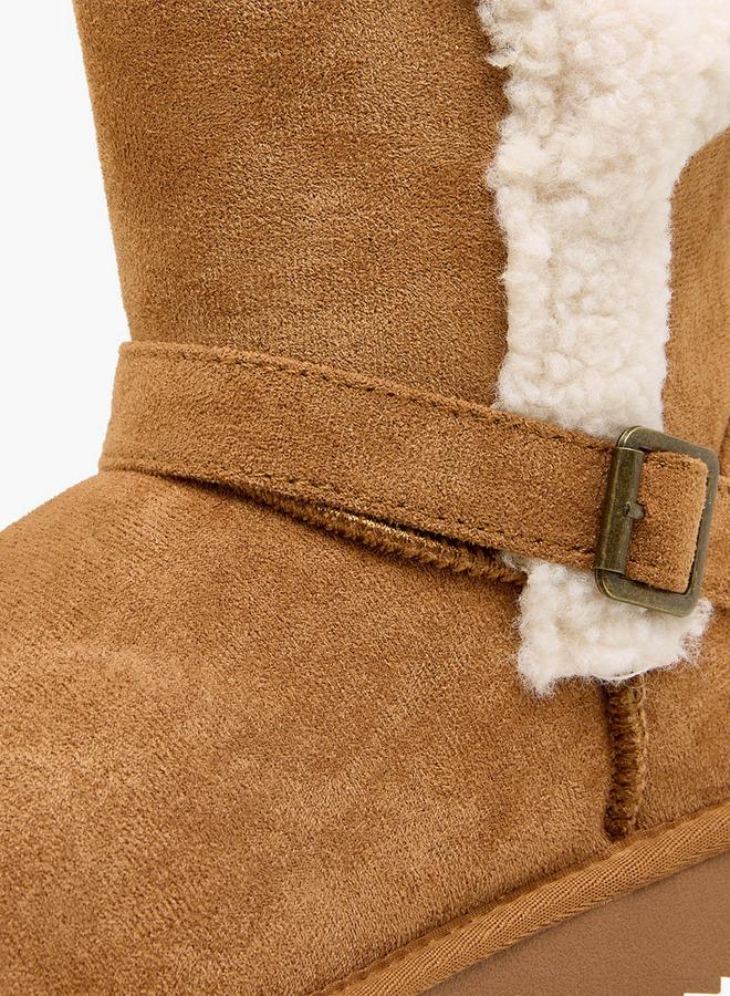 سيليست بوت نسائي بطول الكاحل من الفرو الصناعي - Image 4